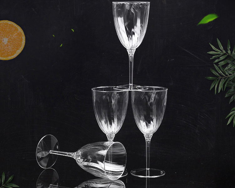 High Quality Clear Plastic Wine Glasses Disposable Wine Glass Champagne Wine