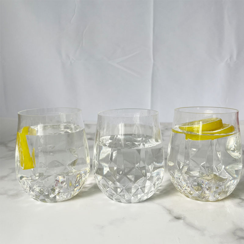 16oz Rhinestone Style Acrylic Whisky Glass Transparent Wine Cup