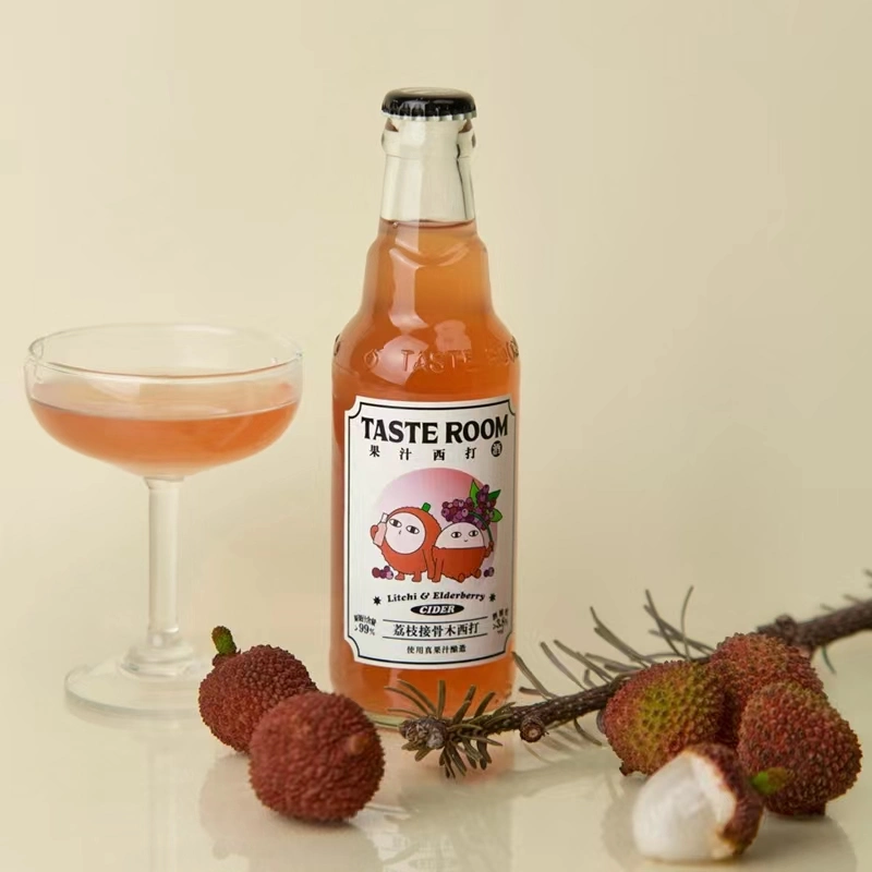 OEM Glass Bottle 230ml Alcoholic Beverage Erberry Cider/ Fruit Beer/Hard Soda