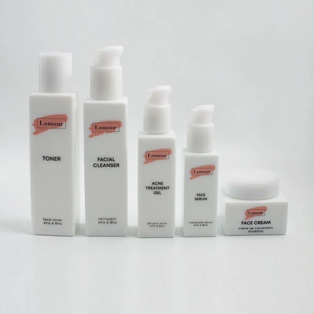 30ml Frosted Square Glass Foundation Bottle Lotion Pump Packaging