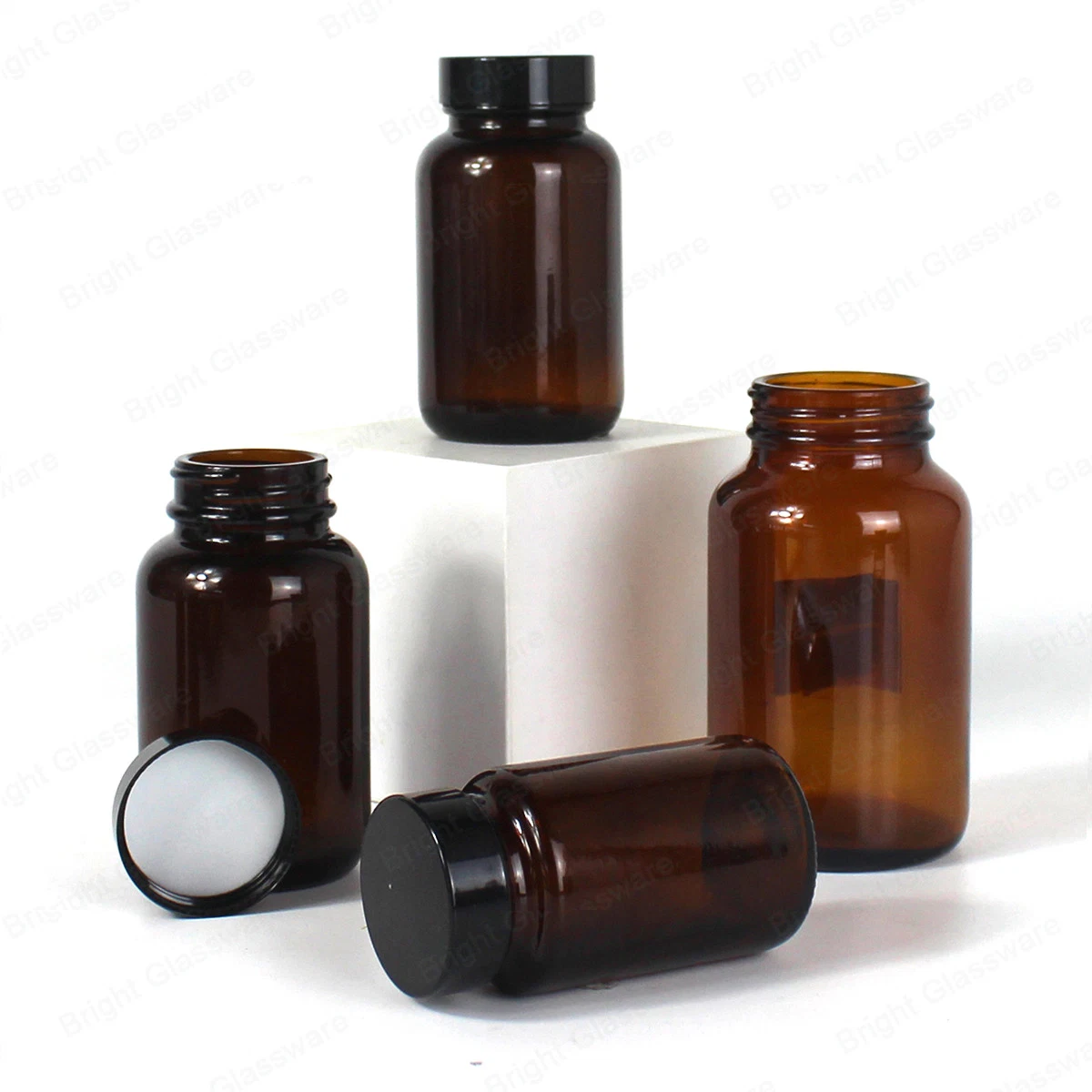 250ml 500ml Amber Glass Reagent Bottle with Screw Lid