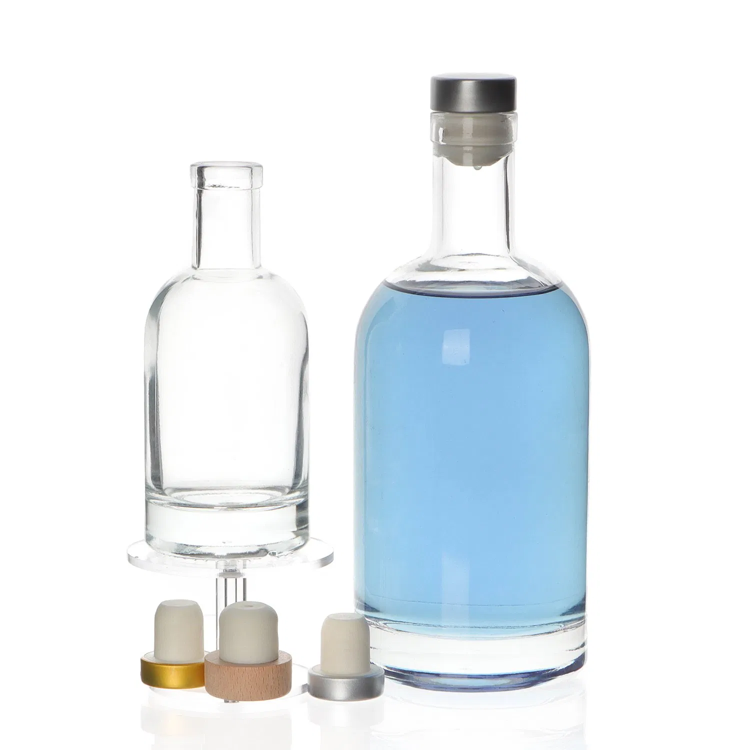 Reusable 375ml 500ml 750ml 1000ml Vodka Tequila Spirits Glass Liquor Bottle