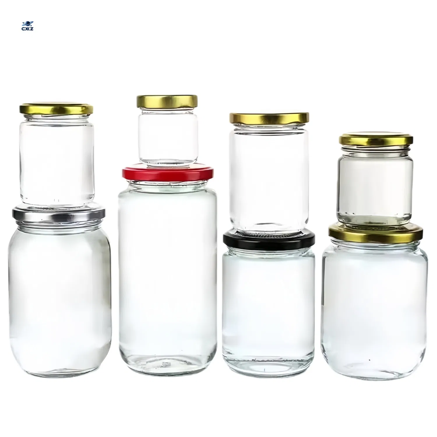 30ml 50ml 100ml 150ml 200ml 240ml 350ml 500ml 1000ml Honey Jam Spice Jar Candle Canning Pickles Food Storage Pot Container Can Mason Glass Jar with Metal Lid