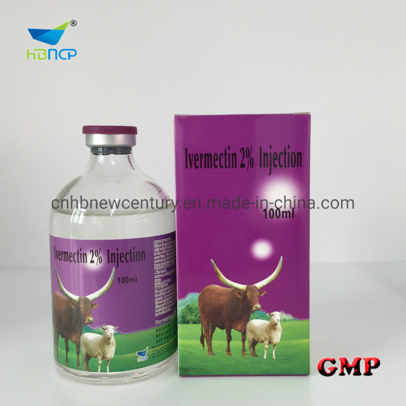 Ivermectin Injection 2% Veterinary Medicine for Cattle Sheep Goats GMP Factory