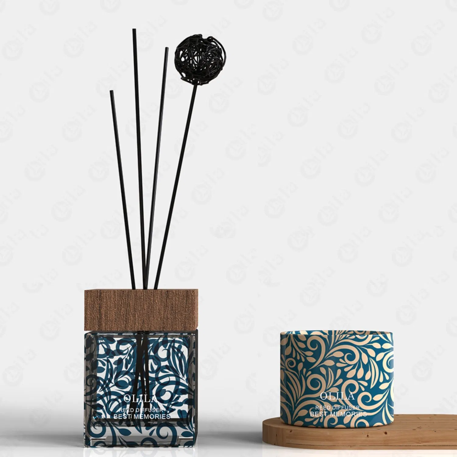 Custom Luxury Essential Oil Aromatherapy Aroma Empty Glass Reed Diffuser Bottle