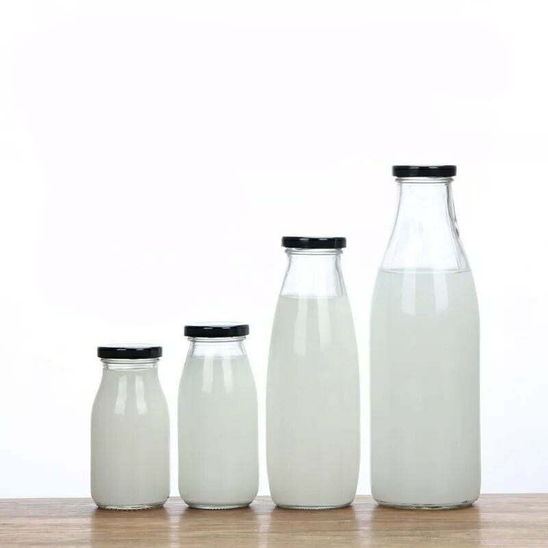 6 Oz Glass Milk Bottle 200 Ml Small Juice Bottles Reusable 6 Oz Glass Jelly Spice Candy Cake Yogurt Dessert Baby Food Jars
