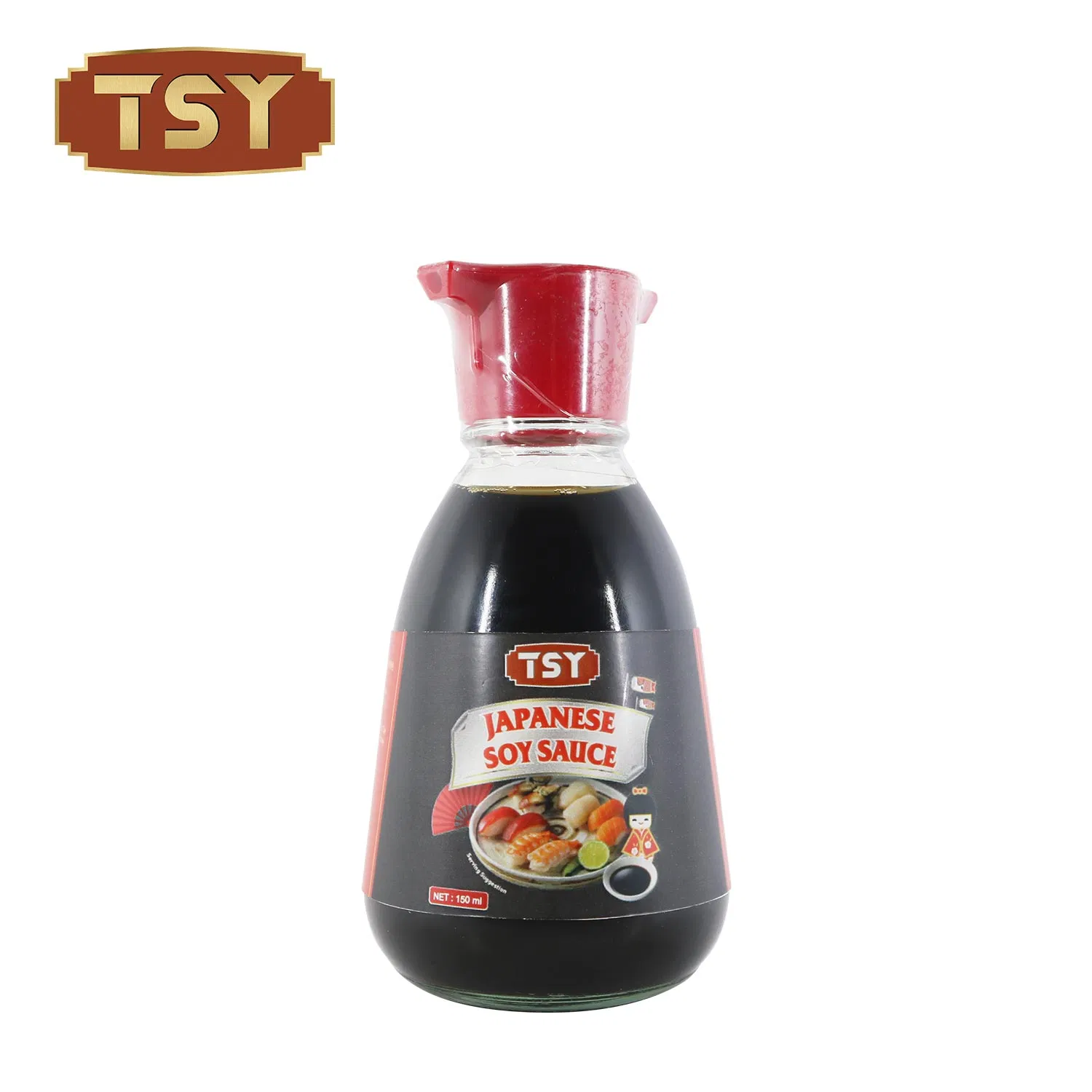 Raw Materials Natural Brewed Glass Bottle Sushi Sauce Japanese Shoyu Soy Sauce