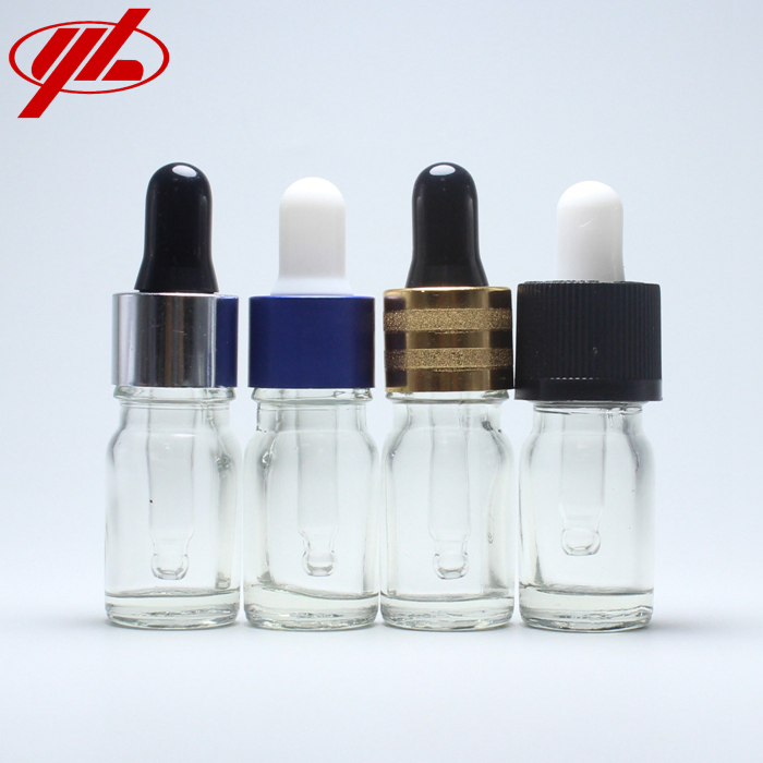 5ml Clear Cosmetic Essential Oil Dropper Glass Bottle Vial