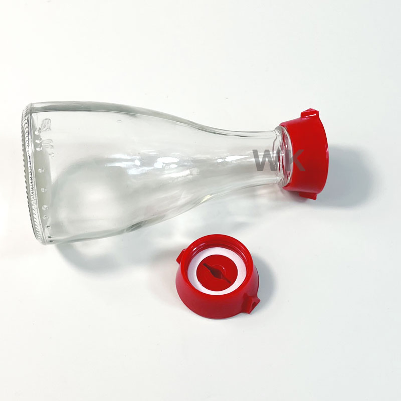 Food Grade Screw Cap Glass Unique Soy Sauce Cooking Oil Bottle