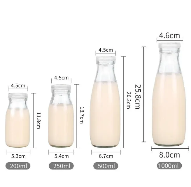 Glass Milk Bottle 200ml