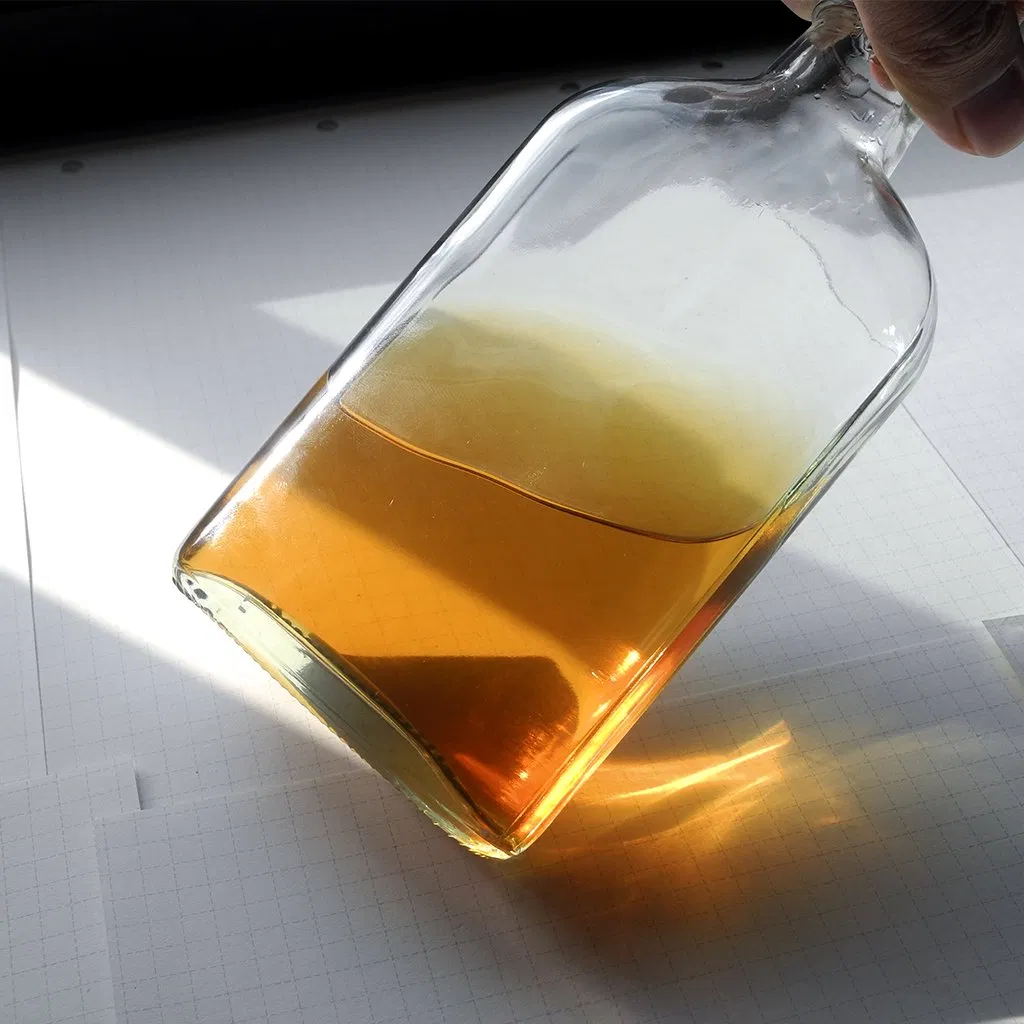 Clear Glass Liquor Bottle