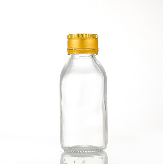 Wholesale Aluminum Cap Transparent Oral Liquid Chemical Reagent and Enzyme Glass Bottle