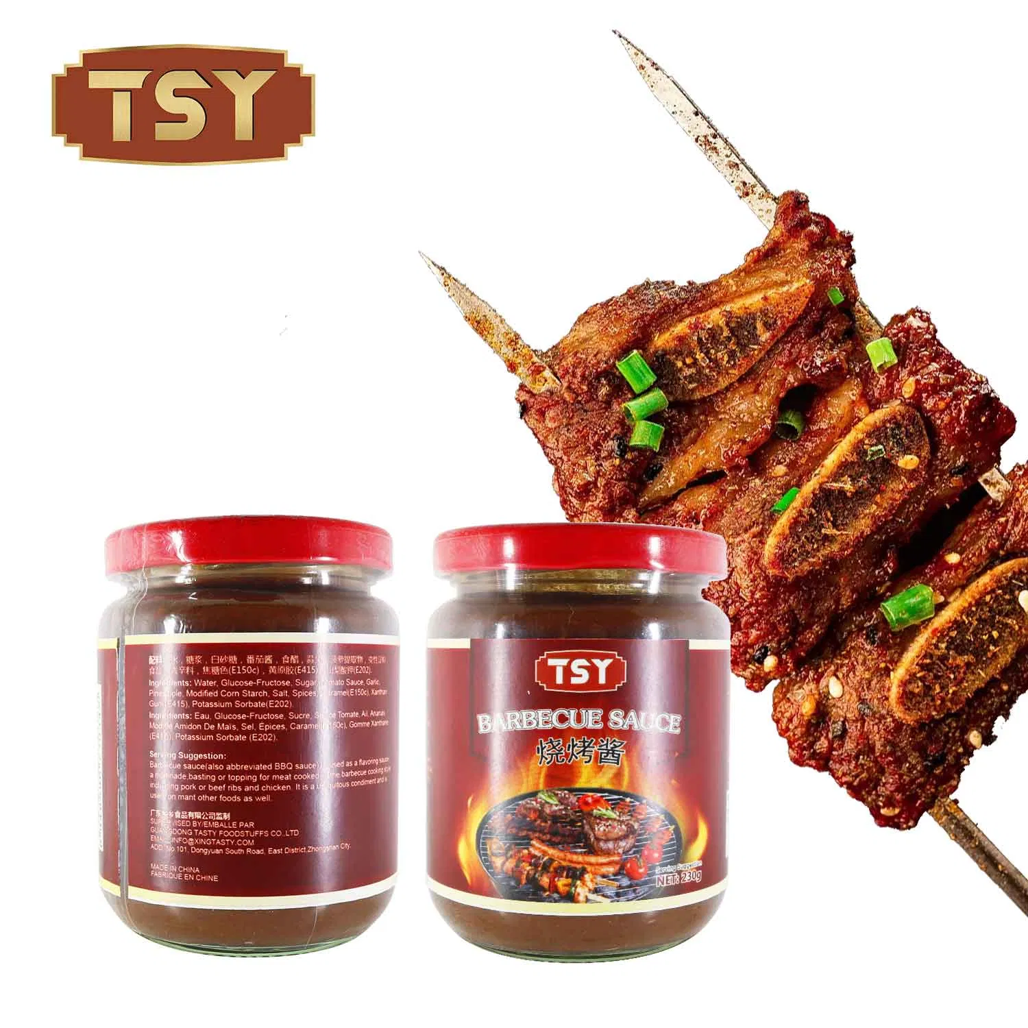 230g Glass Bottle BBQ Paste Factory Grilling Food Japanese Marinade Barbecue Sauce