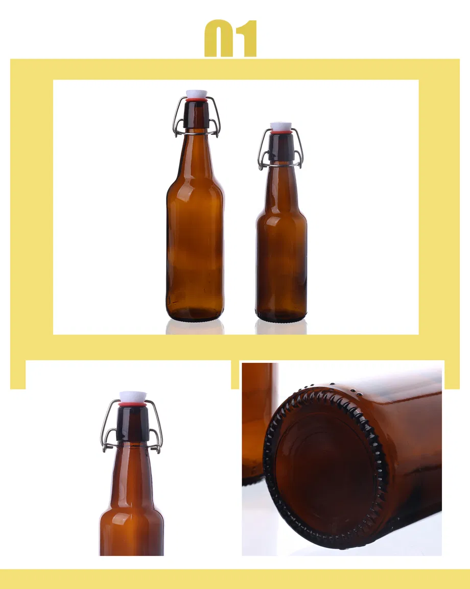Brown Amber Beer Glass Bottle