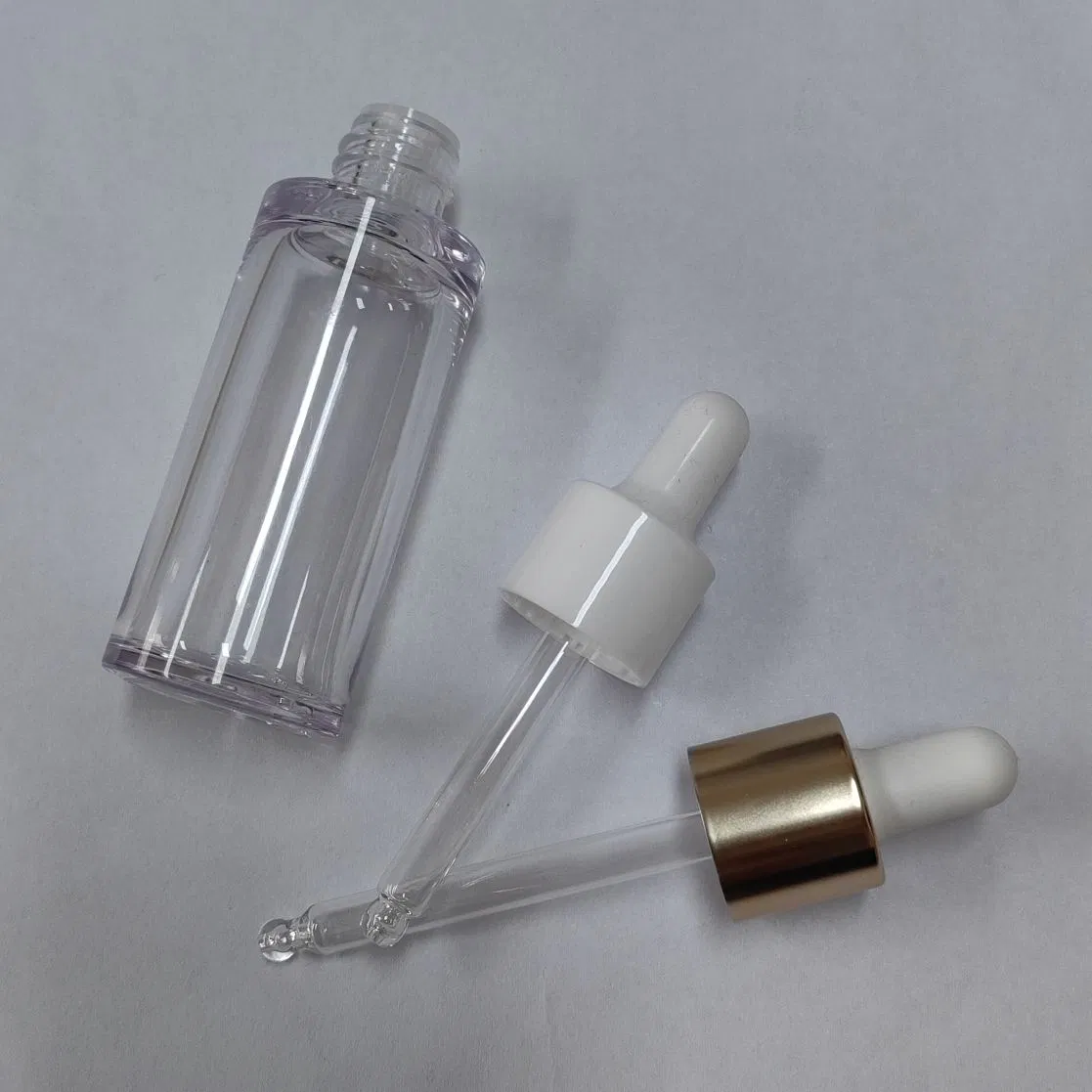 15/30/50ml Glass Dropper Bottle with Twist Cap Cosmetic Packaging