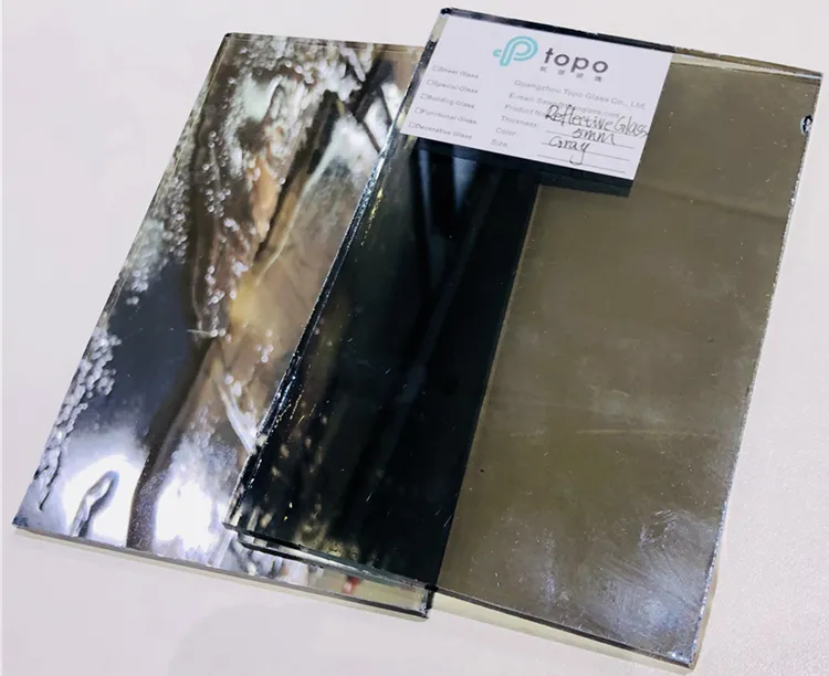 Coated Gray Reflective Door Glass