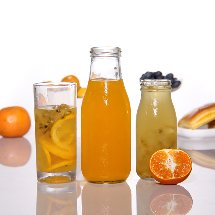 Personalized Custom 16oz 500ml Gold Stamping Milk Botella De Vidrio for Juice