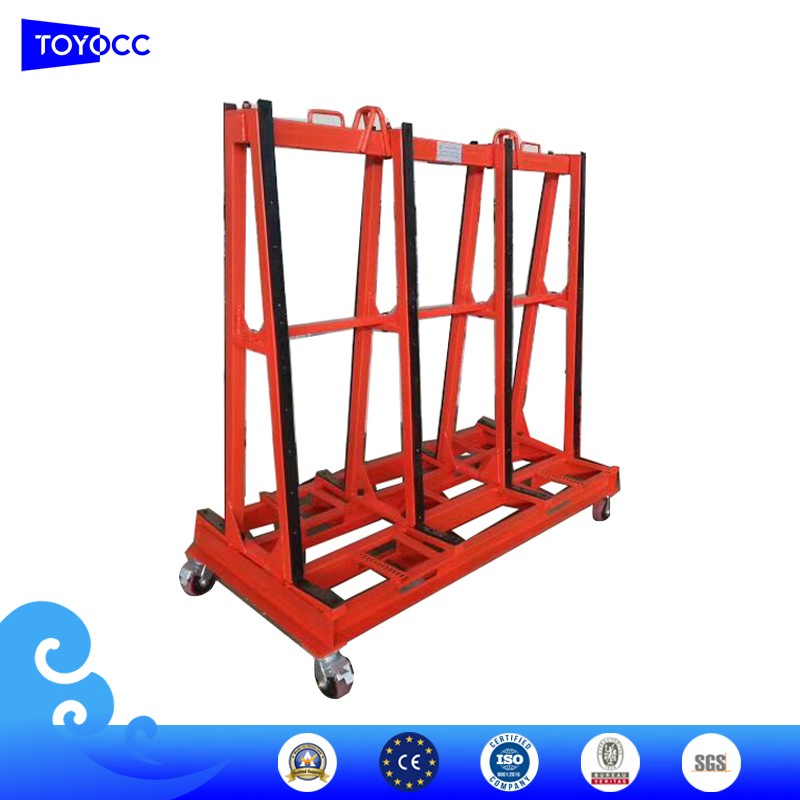 High Load Capacity Glass Transport Trolley for Safe Storage