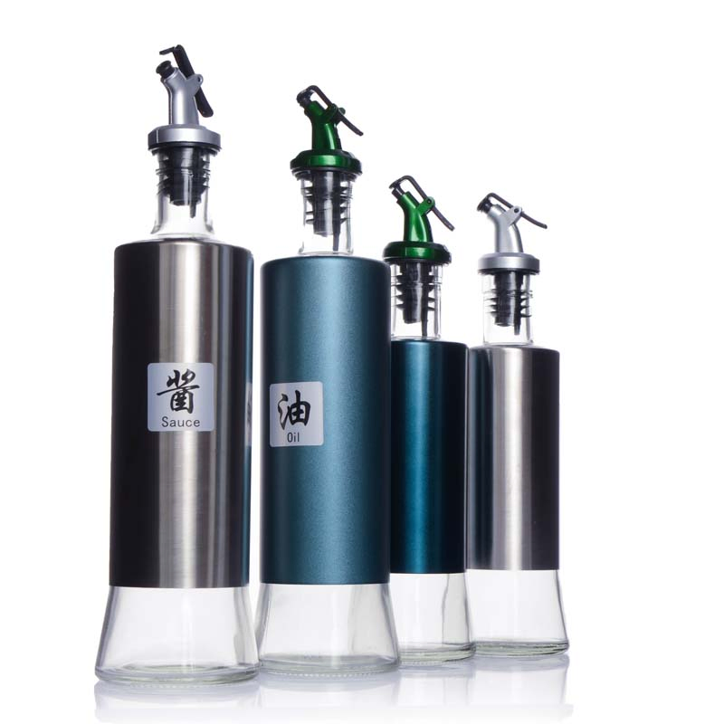 Hot Selling Glass Bottle Oil Soy Sauce Vinegar with Lid