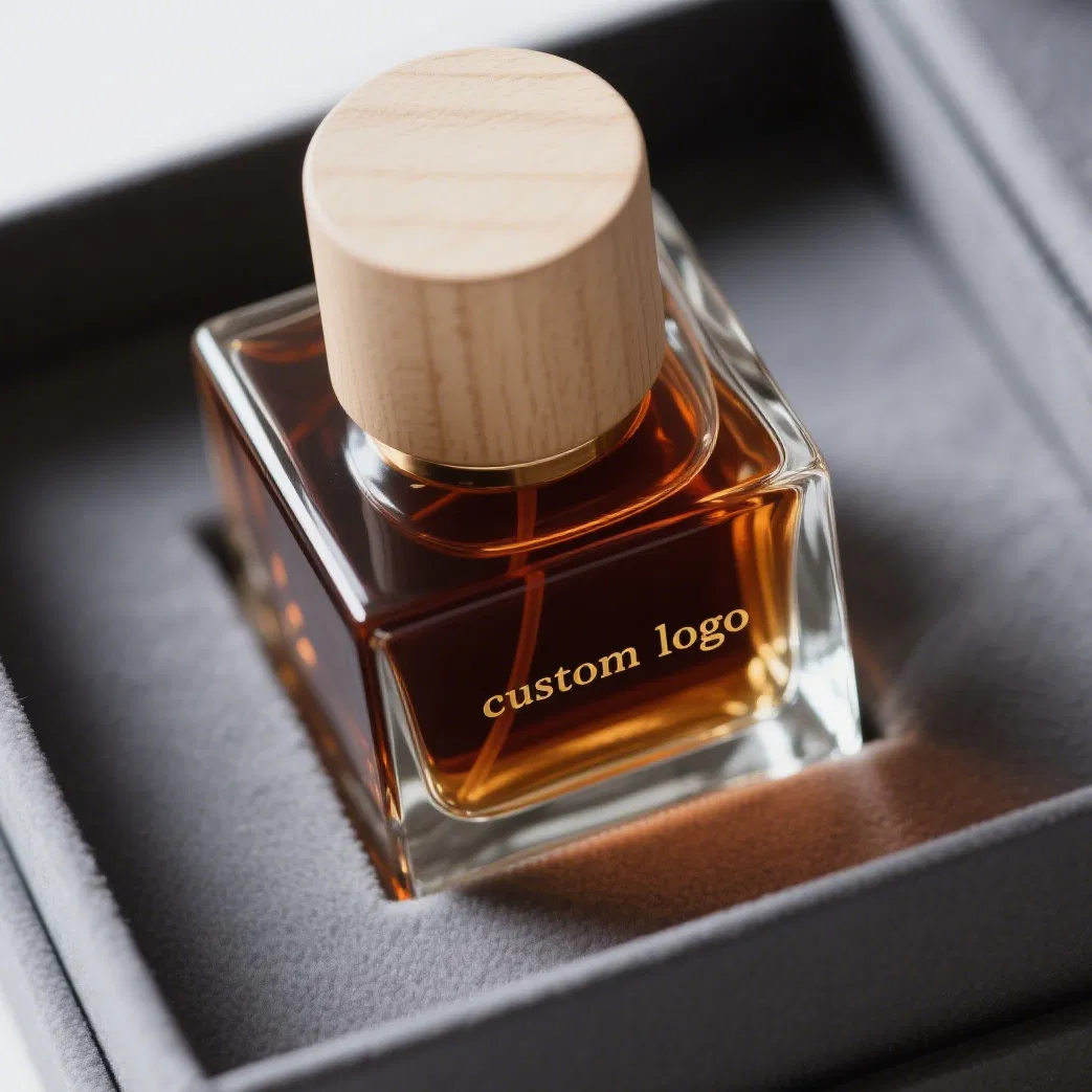 Wholesale Custom Color Logo Square Empty Luxury Cube Glass Fragrance Oil Perfume Bottle