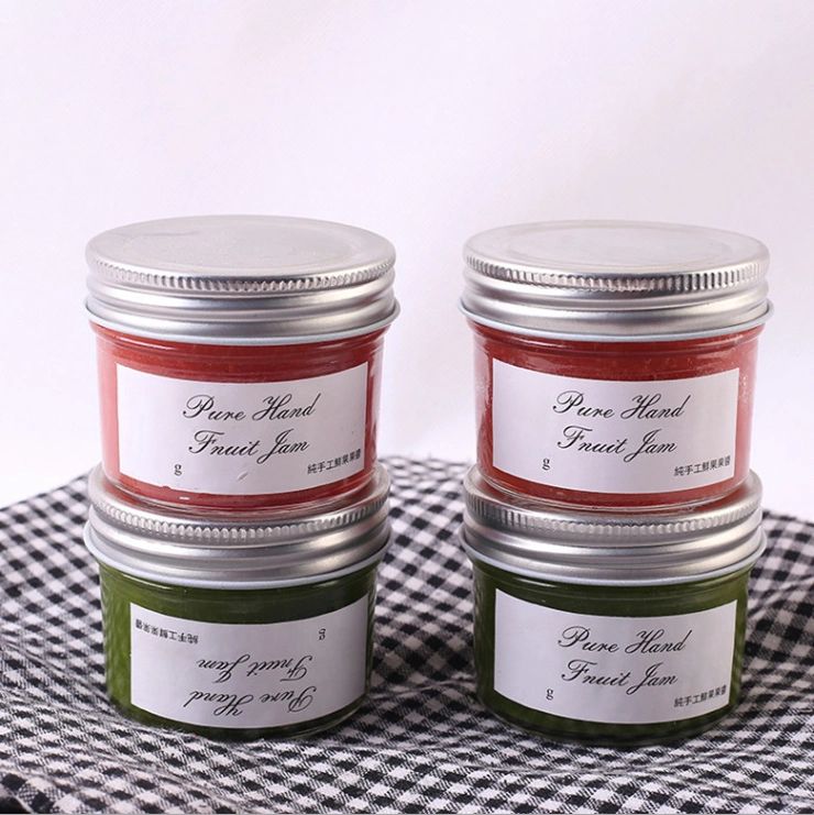 Chili Sauce Pickles Storage Glass Bottle with Metal Cap and Shrink Wrap