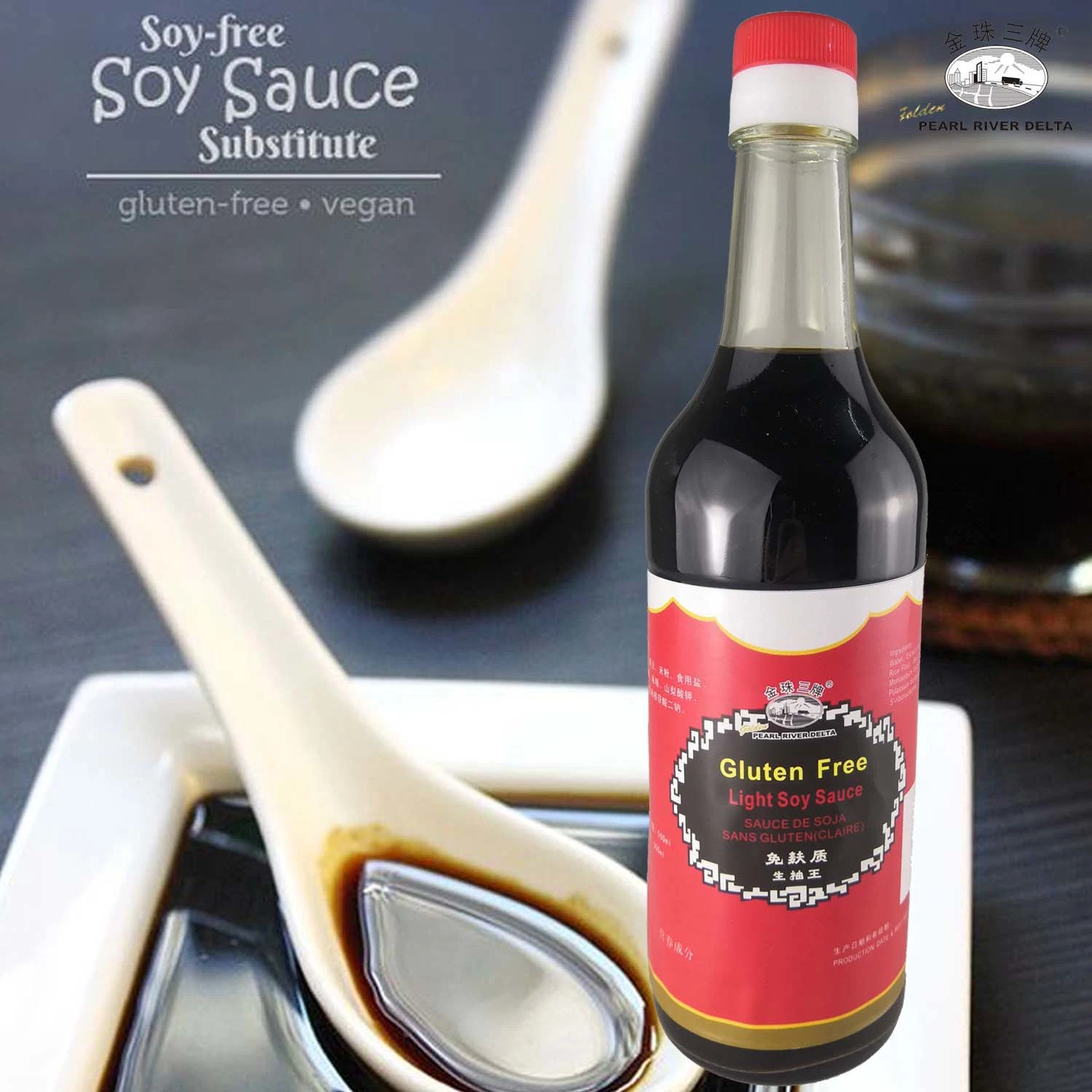 500ml Gluten-Free Light Soya Sauce with Glass Bottle/Plastic Bottle/PE Jar/Pet Jar/Metal Tin/Drum/Small Bag for Exporting