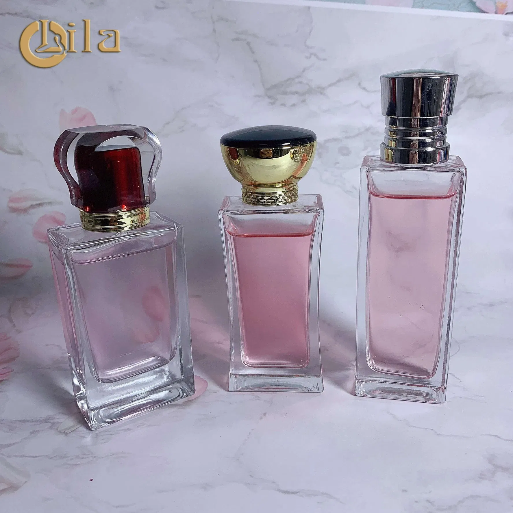 1/6free Sample Wholesale 30ml 50ml 100ml Clear Square Custom Spray Refillable Luxury Empty Glass Perfum