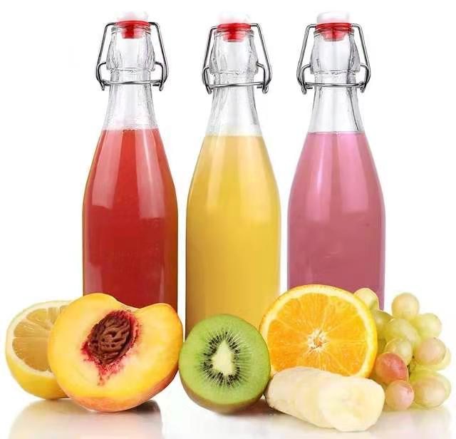 Clear Glass Swing Top Bottle 750ml Glass Beverage Bottle / Liquor Bottle / Beer Wine Bottle