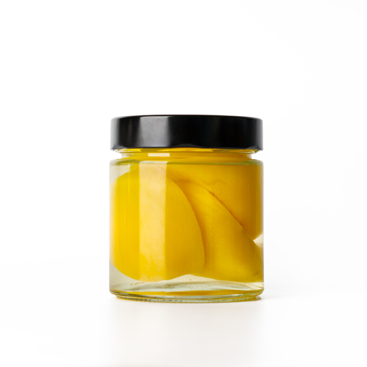 100ml 150ml 240ml Clear Round Storage Pickle Jam Glass Jar with Metal Lid