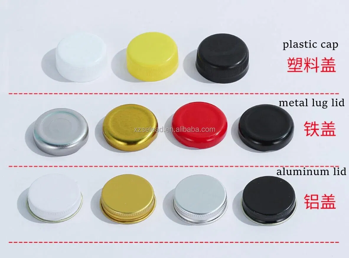 8oz 12oz 16oz Hot Sauce Tomato Chili Tahini Peanut Sauce Clear Glass Ketchup Bottle with Lid