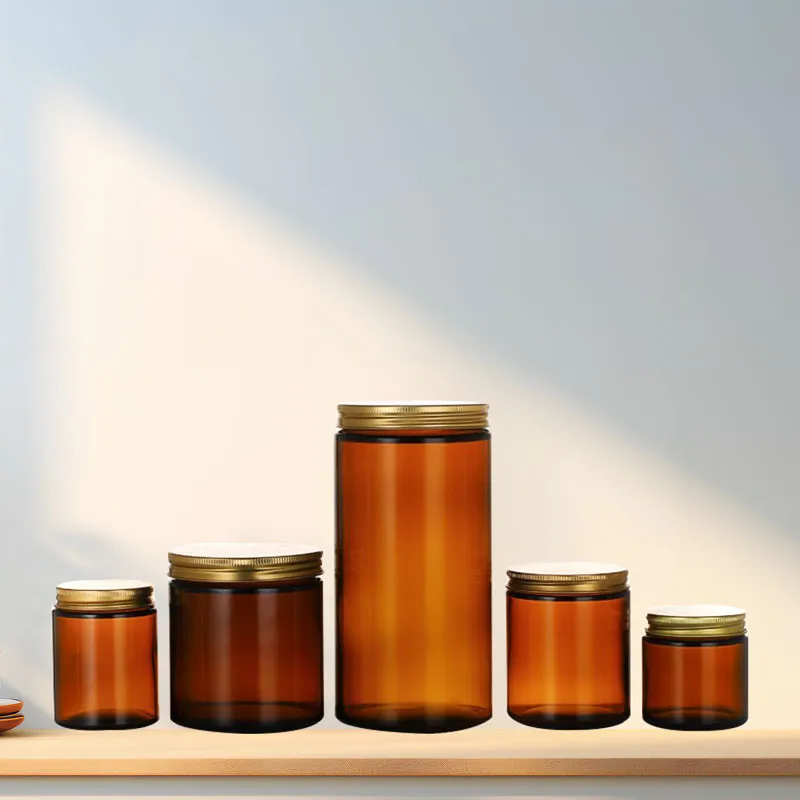 Amber Glass Jar 2