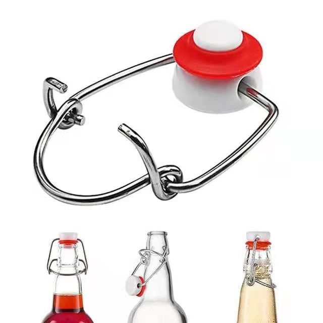 32oz 1000ml Airtight Leak Proof Cap Beverage Glass Bottle with Swing Top