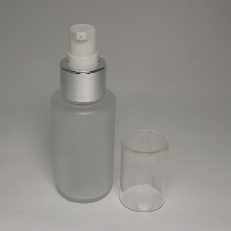Glass Bottle with Pump and Overcap