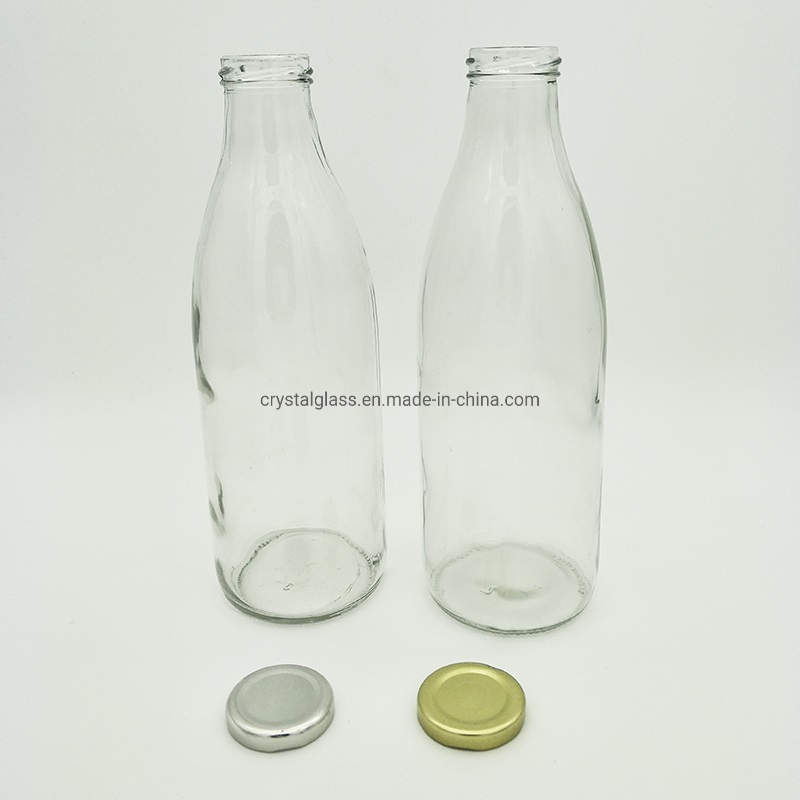Food Grade Glass Milk or Yogurt Packaging Bottle with Twist off Lid 950ml