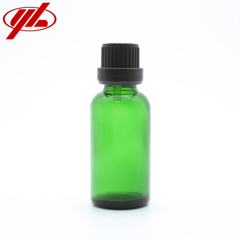 30ml Green Color Essential Oil Soda Lime Dropper Glass Bottle Vial