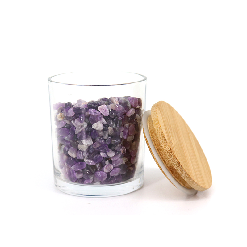 Premium Luxury Empty Frosted Matte Glass Candle Jars Container with Bamboo Wood Cork Lid 8oz 10oz