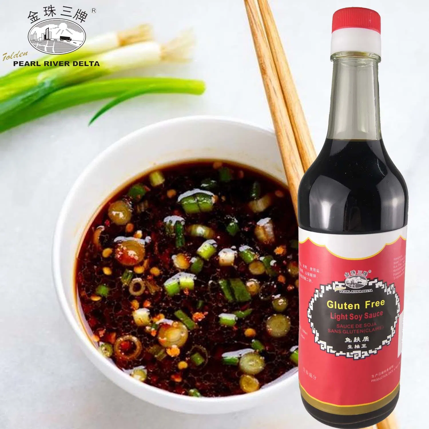 500ml Gluten-Free Light Soya Sauce with Glass Bottle/Plastic Bottle/PE Jar/Pet Jar/Metal Tin/Drum/Small Bag for Exporting