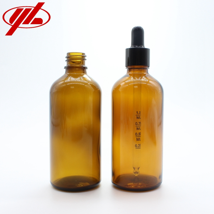 100ml Amber Cosmetic Essential Oil Dropper Glass Bottle Vial Container