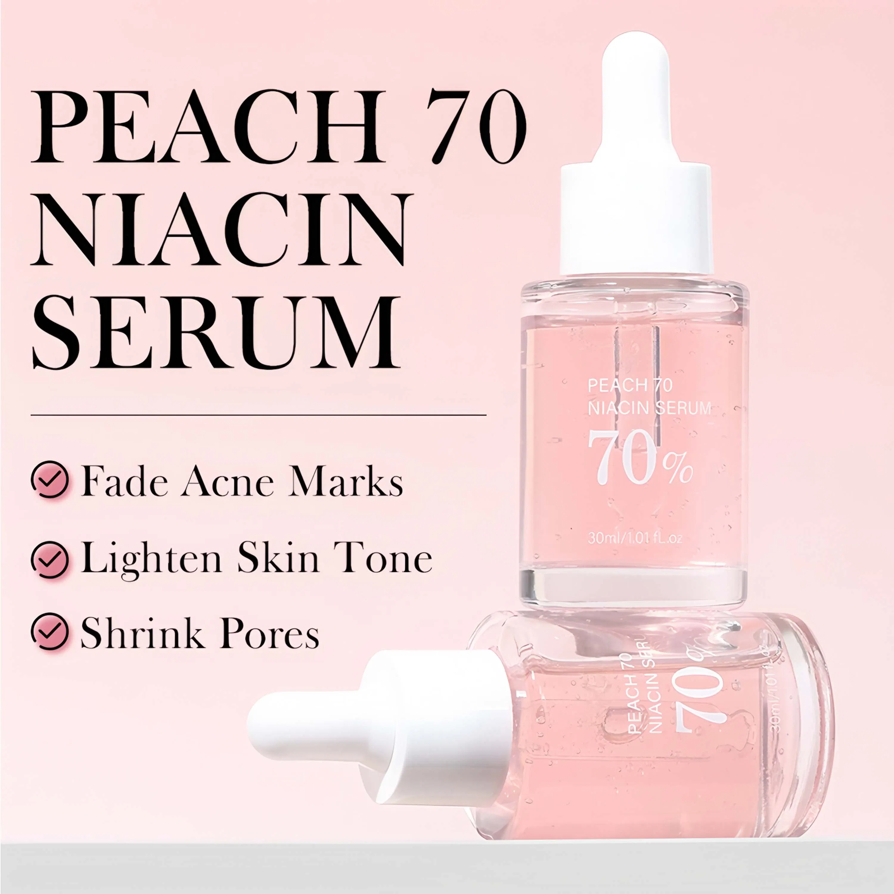 Beauty Cosmetics Skin Care Moisturize Deeply Nourish Repair Soothe Peach Niacinamide Serum