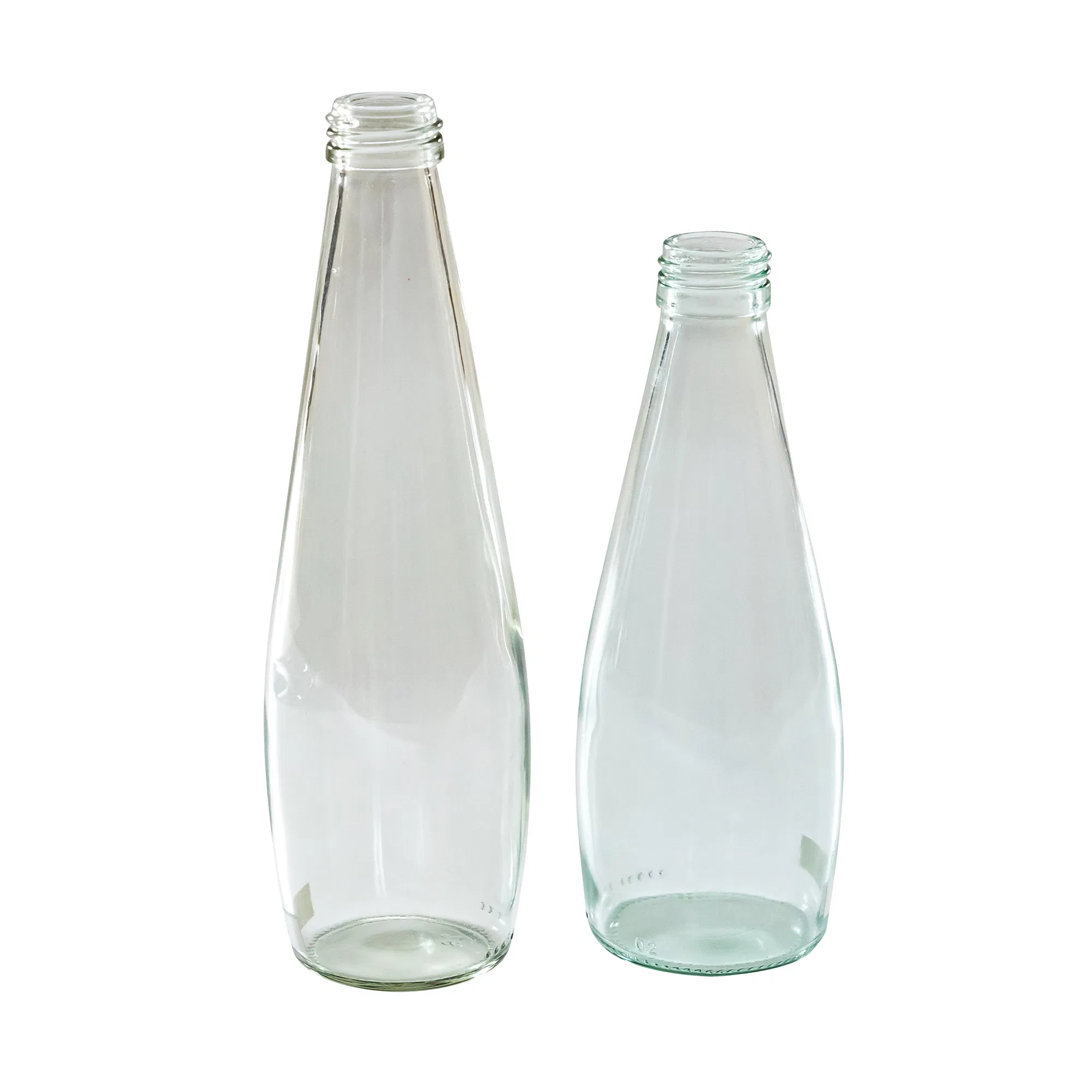 300ml Clear Colored Frosted or Decal Logo Glass Bottle with Screw Cap Beverage Mineral Water Juice Milk Glass Bottles 500ml 300ml 550ml