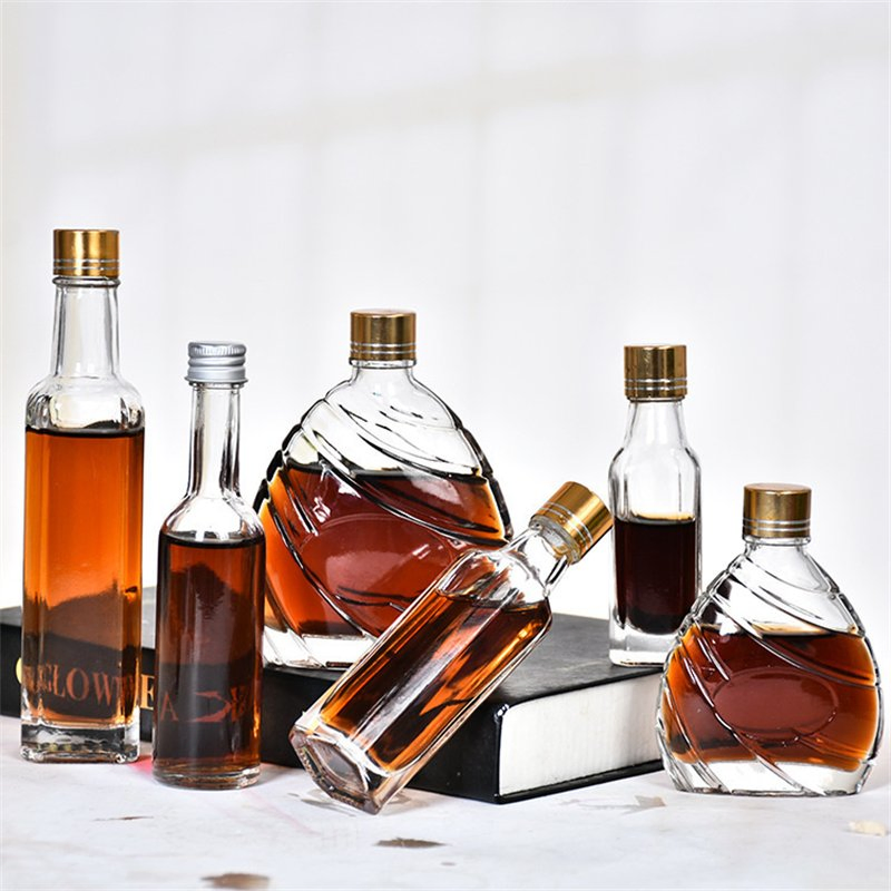 30ml 50ml 100ml Mini Wine Bottles Reusable Small Glass Alcohol Bottles