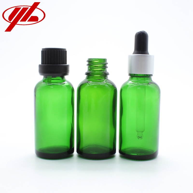 30ml Green Color Essential Oil Soda Lime Dropper Glass Bottle Vial