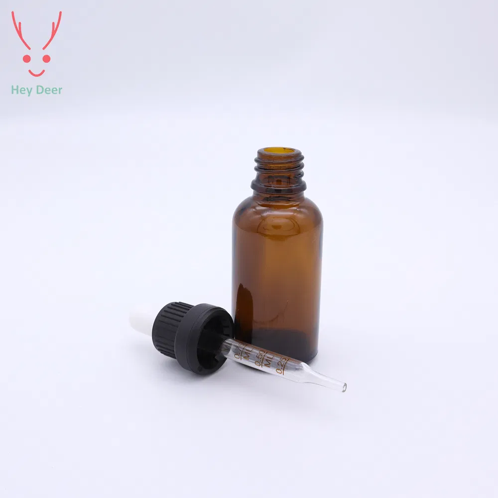 Reusable Small Wholesale Amber Essential Oil Glass Dropper Bottle