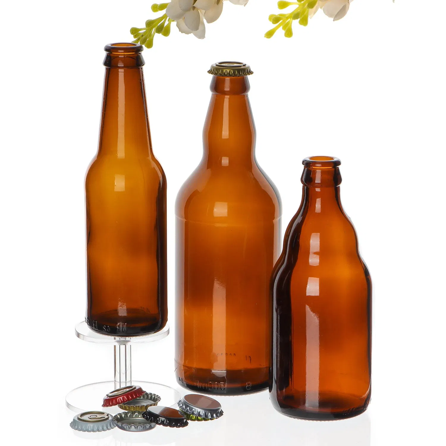Wholesale 330ml 500ml 750ml 1000ml Swing Top Cheap Empty Amber Glass Beer Bottle