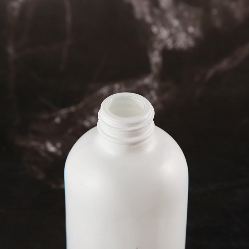 White Food Grade Empty Boston Round Glass Essential Oil Storage Rubber Dropper Bottle