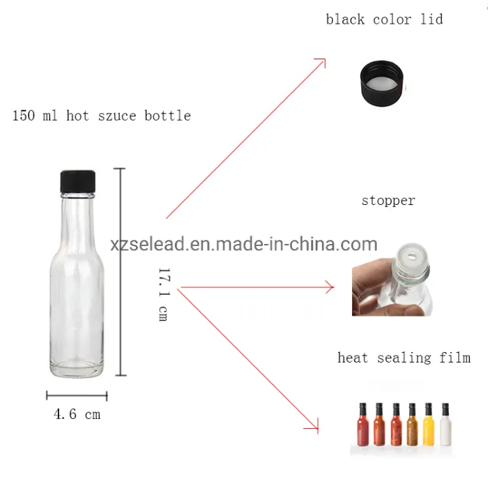 Glass Sauce Bottle View 1