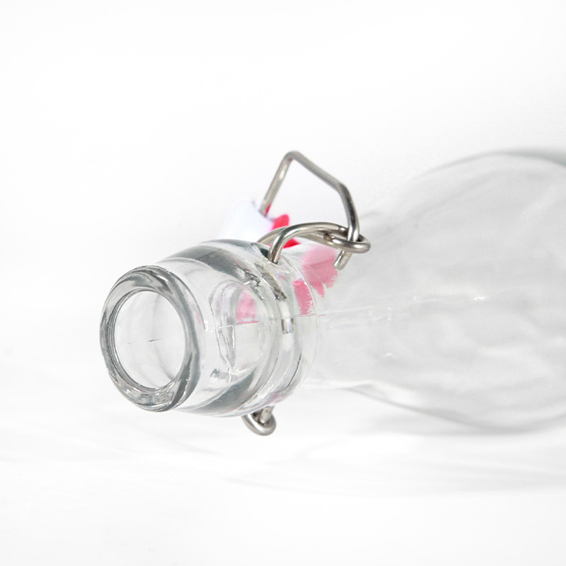 500ml 1L Transparent Glass Swing Top Glass Beverage Juice Brewing Bottle for Wholesale