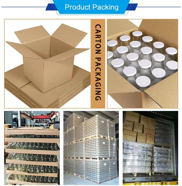 High Quality Clear Round Glass Milk Bottle with Metal Screw Cap