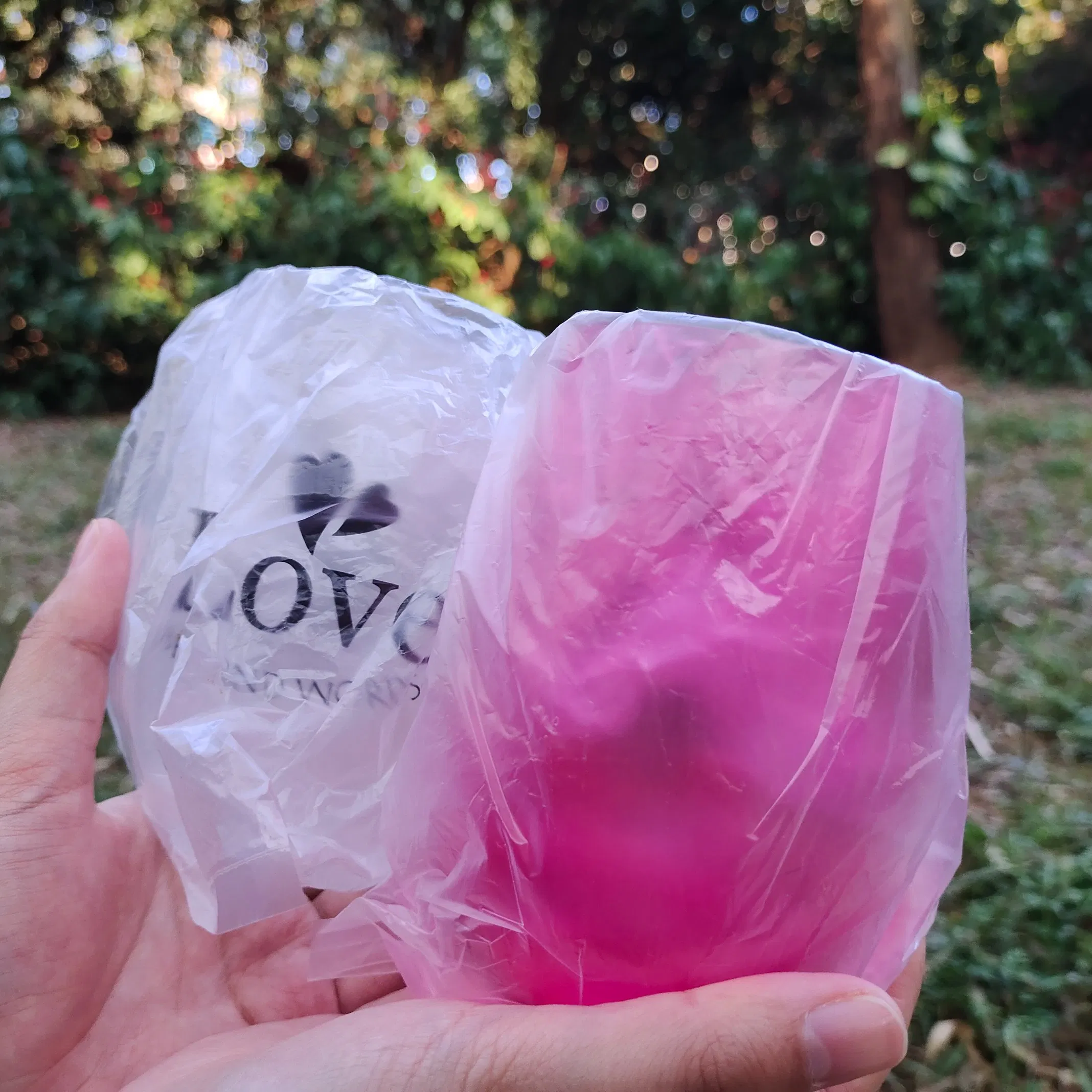 Unbreakable Plastic Polycarbonate Stemless Wine Cup Tumbler Glass