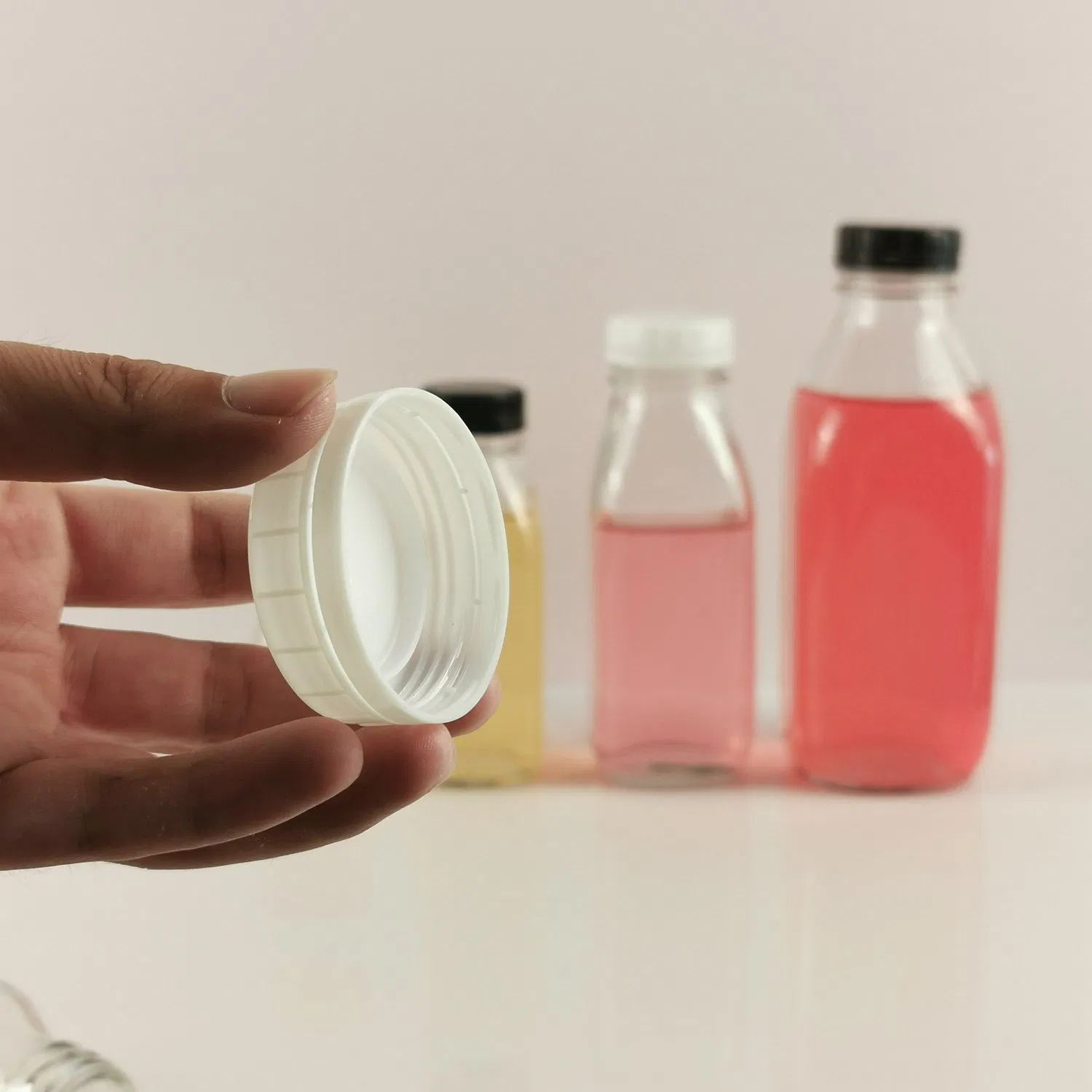 Stock Your Home Liter Glass Milk Bottles 32oz Milk Jars with Lids Food Grade Glass Bottles Dishwasher Safe Drinking Containers